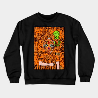 Intriguing MaleMask NFT - MexicanEye Color and DarkSkin Color Unleashed! Crewneck Sweatshirt